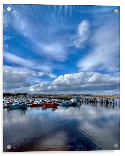 Amble Marina Northumberland Coast  Acrylic by David Thompson