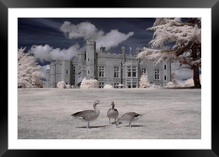 An Infrared shot of Cave Castle, South Cave. Framed Mounted Print by Jim Ripley
