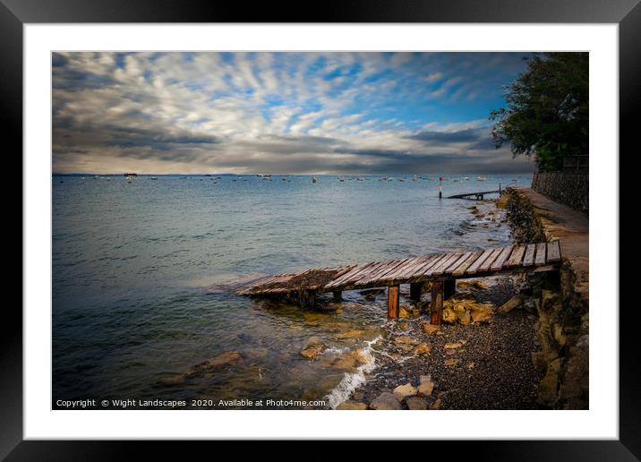Seaview Seawall Isle Of Wight Framed Mounted Print by Wight Landscapes