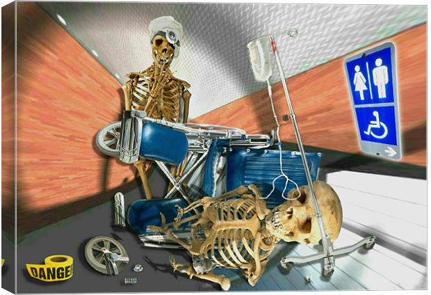 skeletons hospital Canvas Print by david hotchkiss