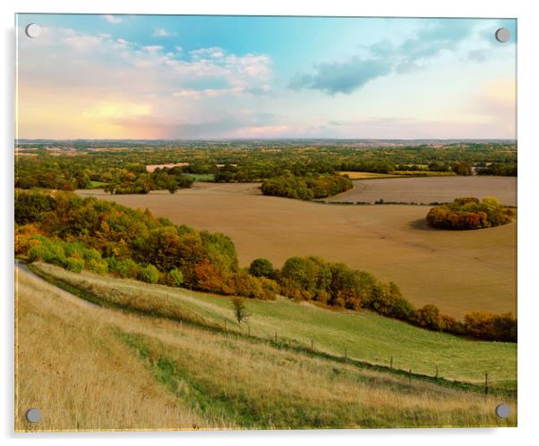 Majestic West Berkshire Countryside Acrylic by Simon Marlow