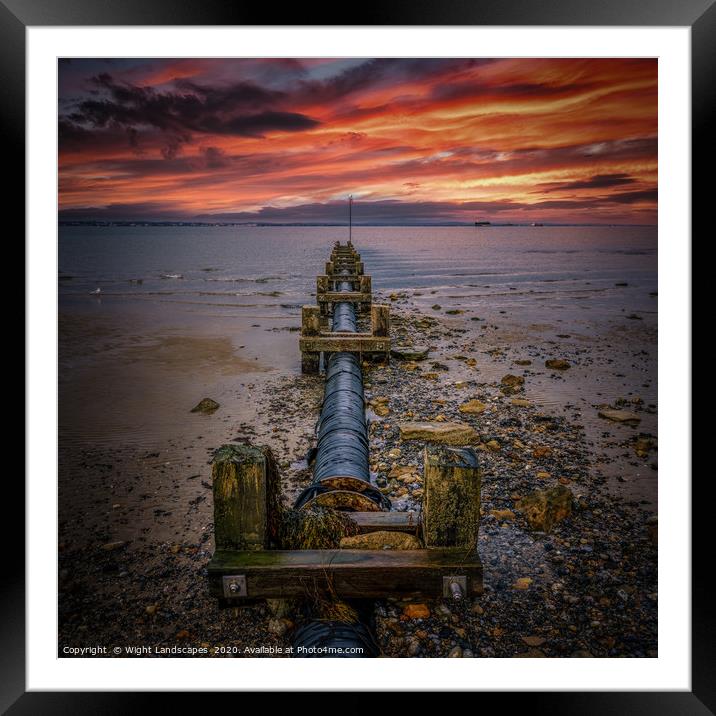 Seaview Outfall IOW Framed Mounted Print by Wight Landscapes