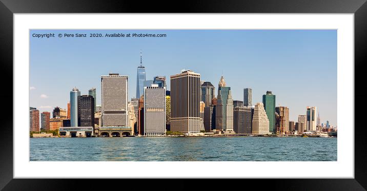 Lower Manhattan Skyline, NYC, USA Framed Mounted Print by Pere Sanz