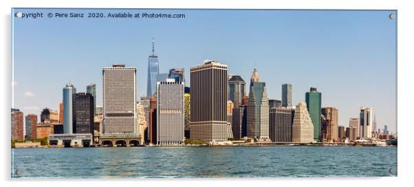Lower Manhattan Skyline, NYC, USA Acrylic by Pere Sanz