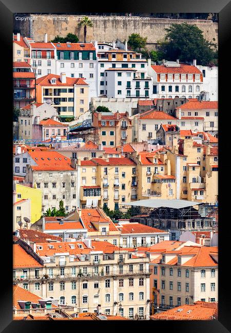 Lisbon Historical City Close up, Portugal Framed Print by Pere Sanz
