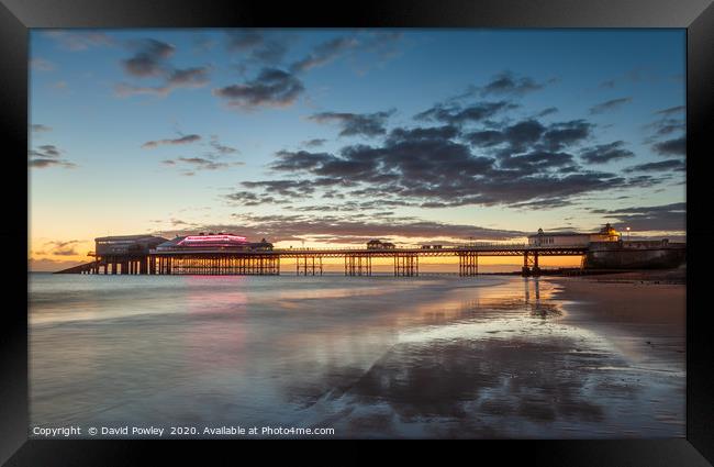Cromer Pier at dawn Framed Print by David Powley