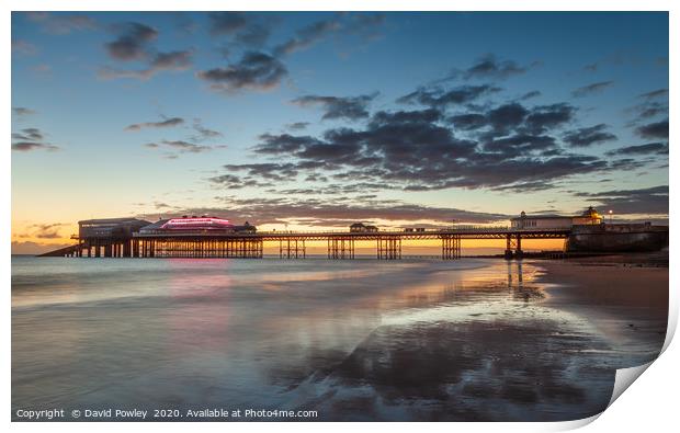 Cromer Pier at dawn Print by David Powley