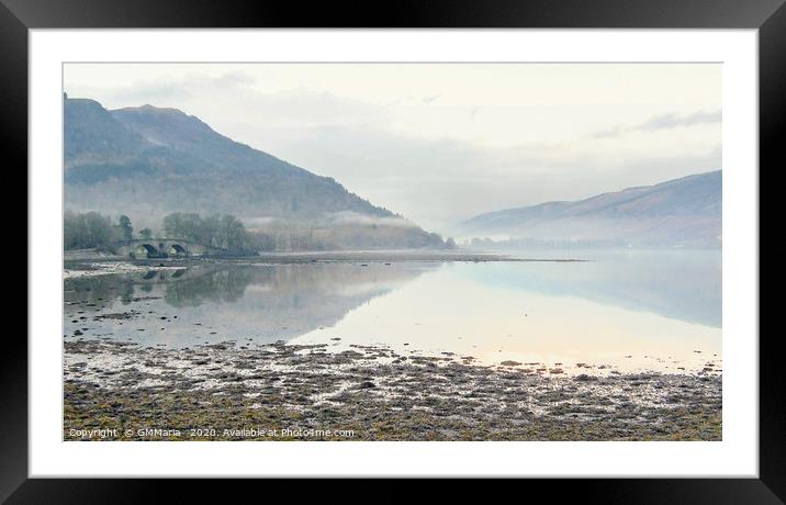 Winter sunset on Loch Long Framed Mounted Print by Maria Galushkina
