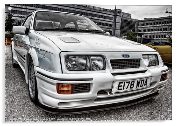 Sierra RS Cosworth  Acrylic by Alistair Duncombe