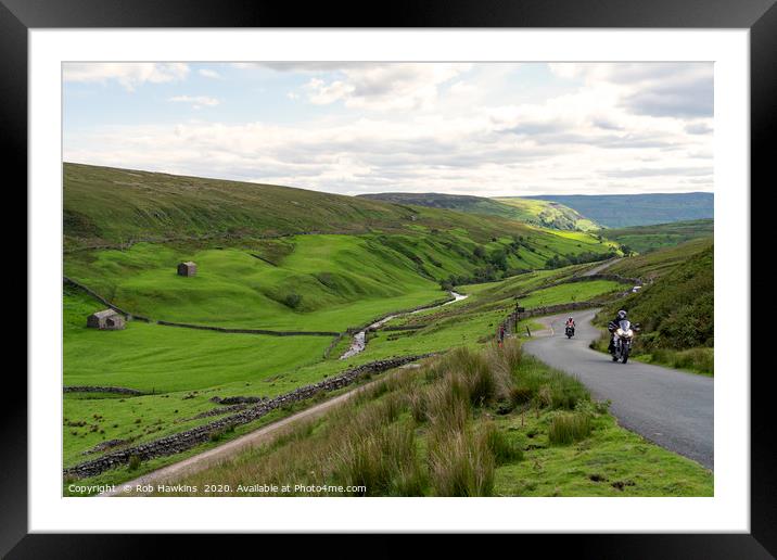 Stonesdale Bikers Framed Mounted Print by Rob Hawkins
