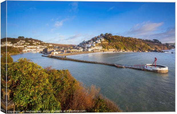Looe Harbour Entrance Canvas Print by Andrew Ray