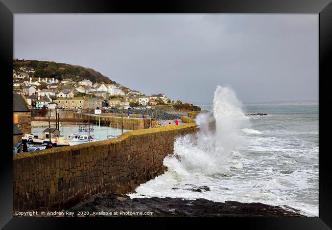 The splash (Mousehole) Framed Print by Andrew Ray