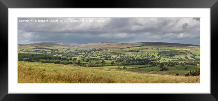 Middleton in Teesdale from the Kelton Road Pano Framed Mounted Print by Richard Laidler