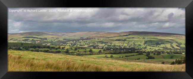 Middleton in Teesdale from the Kelton Road Pano Framed Print by Richard Laidler