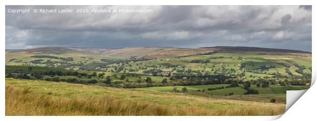Middleton in Teesdale from the Kelton Road Pano Print by Richard Laidler