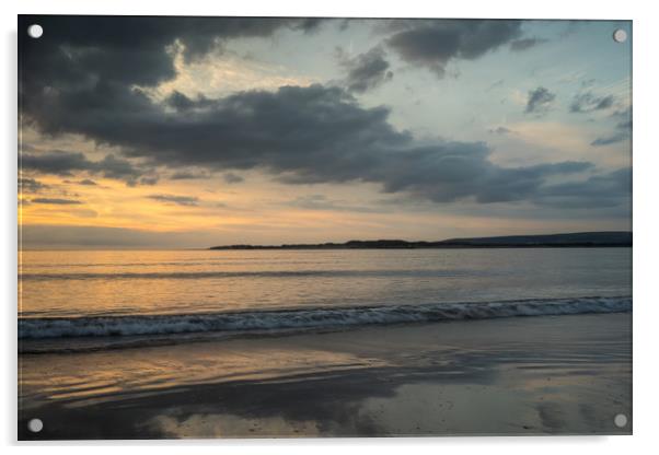 Beautiful North Devon sunset at Instow Acrylic by Tony Twyman