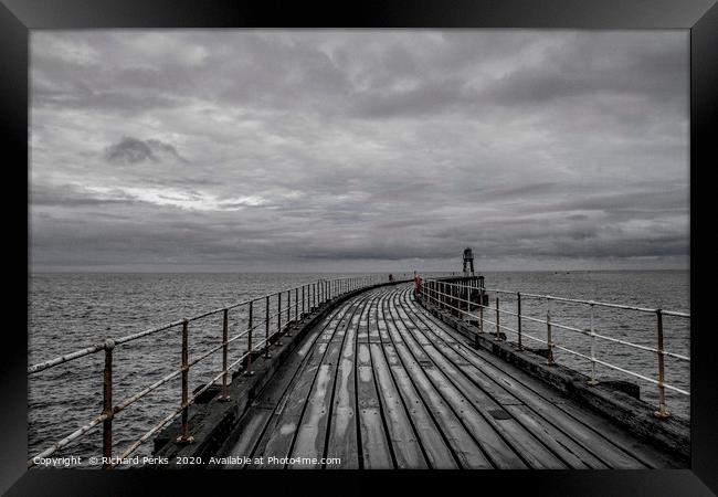 Walking the planks Framed Print by Richard Perks