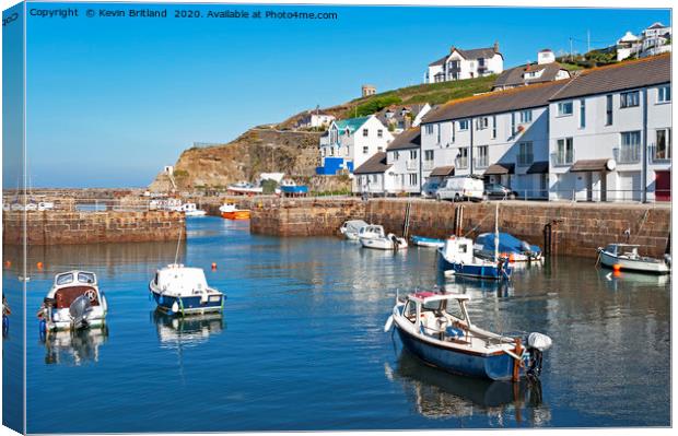portreath harbour cornwall Canvas Print by Kevin Britland