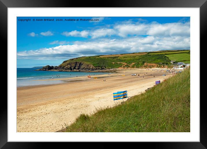 praa sands cornwall Framed Mounted Print by Kevin Britland