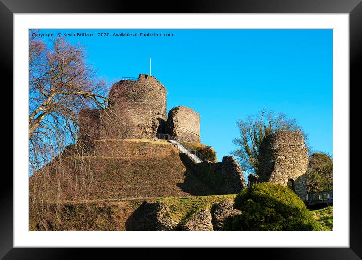 launceston castle cornwall Framed Mounted Print by Kevin Britland