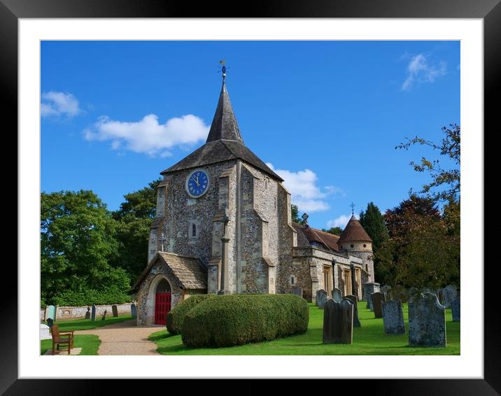 St Michael's Church, Mickleham Framed Mounted Print by Nathalie Hales