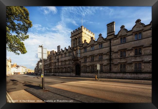 Universiry College Oxford Framed Print by Paul Brewer