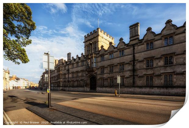 Universiry College Oxford Print by Paul Brewer