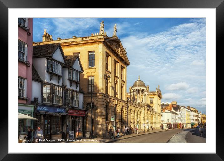 Queens College Oxford Framed Mounted Print by Paul Brewer