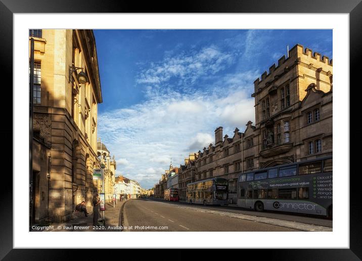 Oxford High Street Framed Mounted Print by Paul Brewer