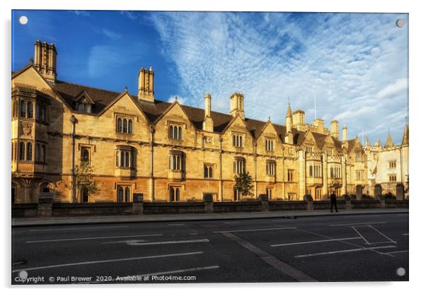 Magdalen College Oxford Acrylic by Paul Brewer