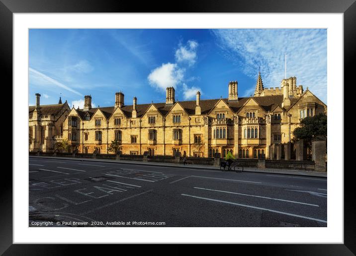 Magdalen College in Oxford Framed Mounted Print by Paul Brewer