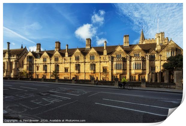 Magdalen College in Oxford Print by Paul Brewer