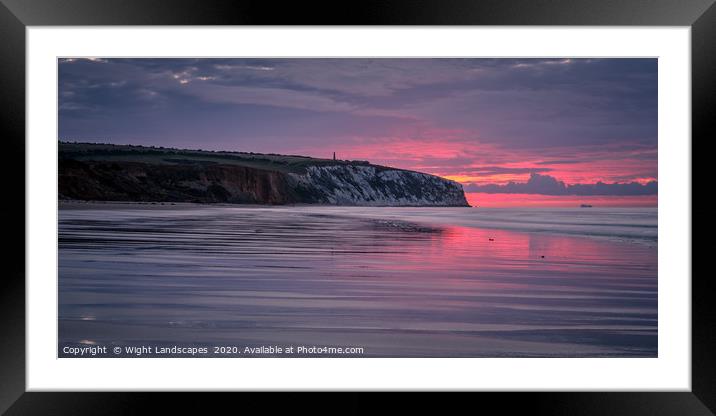Dawn At Culver Cliff Framed Mounted Print by Wight Landscapes