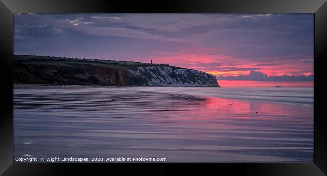 Dawn At Culver Cliff Framed Print by Wight Landscapes