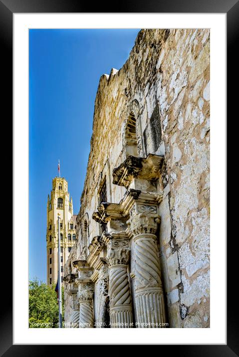 Alamo Mission Independence Battle Site San Antonio Framed Mounted Print by William Perry