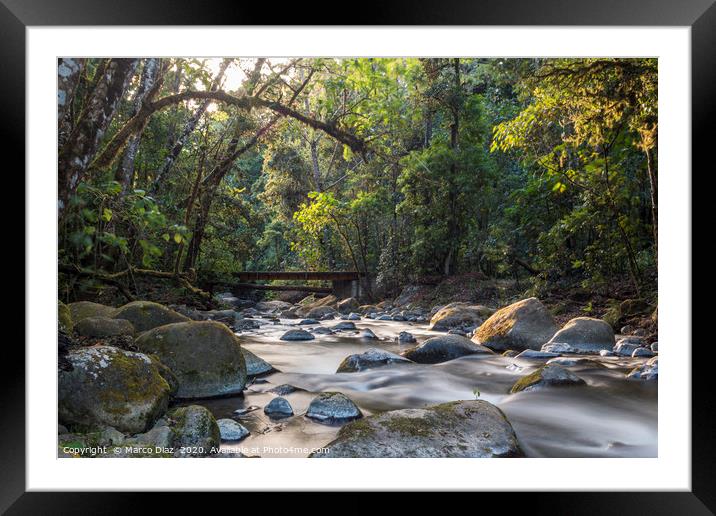 Savegre River, Costa Rica Framed Mounted Print by Marco Diaz