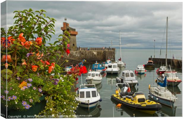 Lynmouth Harbour Exmoor Somerset Canvas Print by Jenny Hibbert