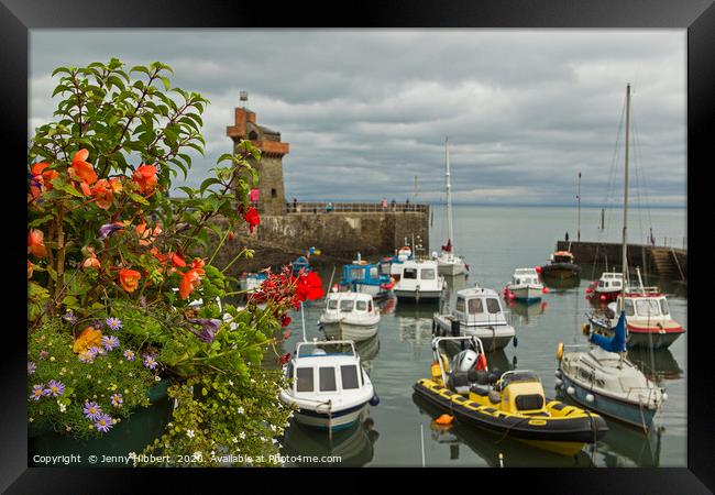 Lynmouth Harbour Exmoor Somerset Framed Print by Jenny Hibbert