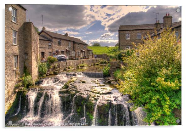 Hawes Waterfall  Acrylic by Rob Hawkins