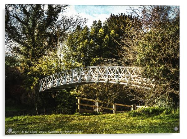 Thames Footbridge At Little Wittenham Acrylic by Ian Lewis