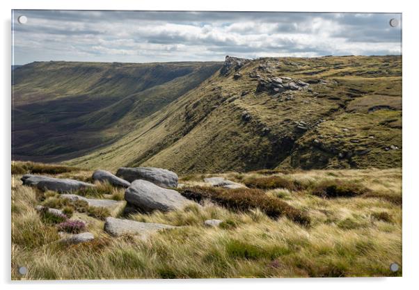 Seal Edge on Kinder Scout in the Peak District Acrylic by Andrew Kearton