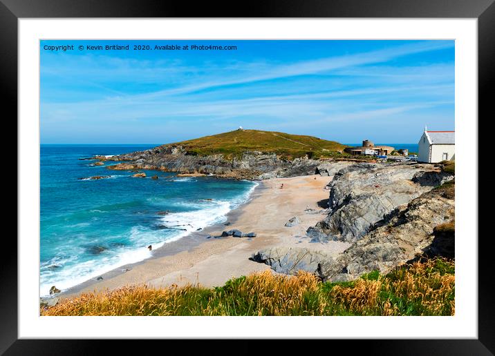 little fistral cornwall Framed Mounted Print by Kevin Britland