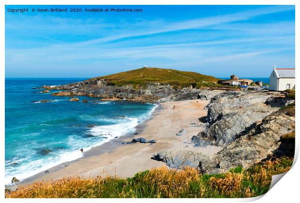 little fistral cornwall Print by Kevin Britland