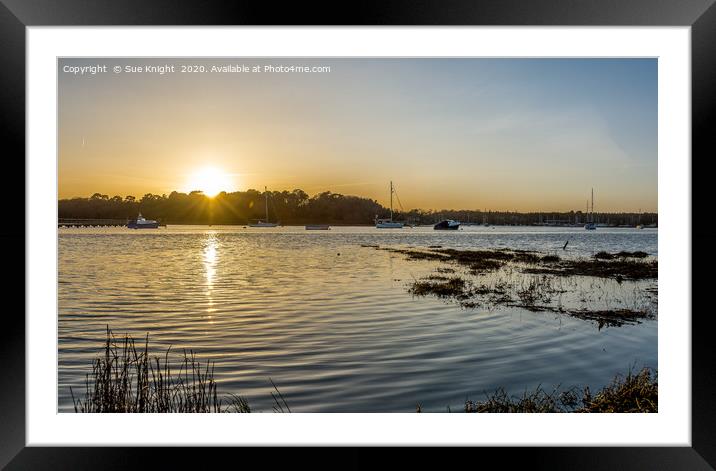A view across Beaulieu River Framed Mounted Print by Sue Knight
