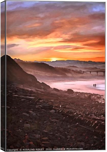 "Hazy sunset stroll" Canvas Print by ROS RIDLEY