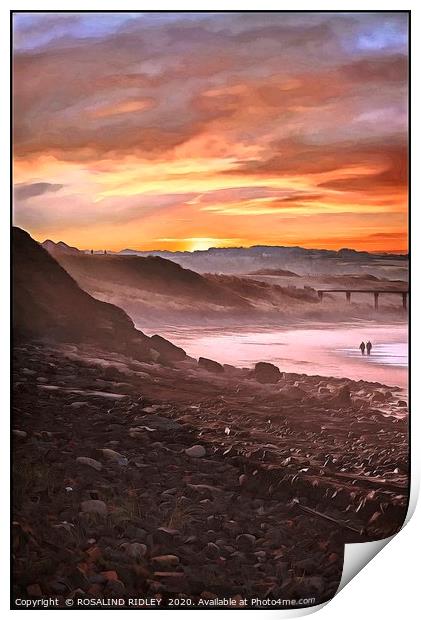 "Hazy sunset stroll" Print by ROS RIDLEY