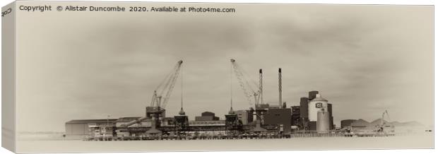 Tate and Lyle Factory London Docklands  Canvas Print by Alistair Duncombe