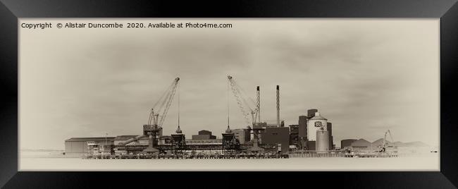 Tate and Lyle Factory London Docklands  Framed Print by Alistair Duncombe