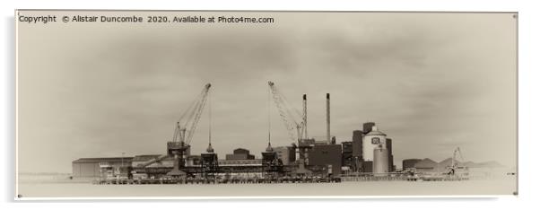 Tate and Lyle Factory London Docklands  Acrylic by Alistair Duncombe