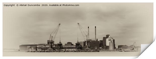 Tate and Lyle Factory London Docklands  Print by Alistair Duncombe
